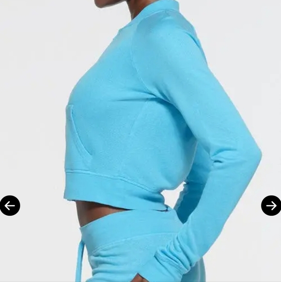 Skims French Terry Modal Zip Up- Cyan - Picture 2 of 11